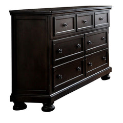 Armageddon Transitional Style Dressing Table With Hidden Drawers, Dark Brown