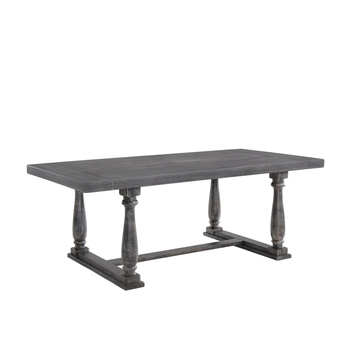 Zeus Weathered Gray Oak Finish Dining Table