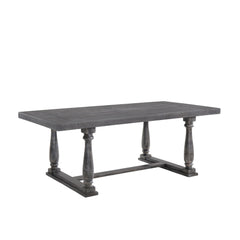 Zeus Weathered Gray Oak Finish Dining Table
