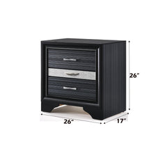 Asgard Black Finish Nightstand