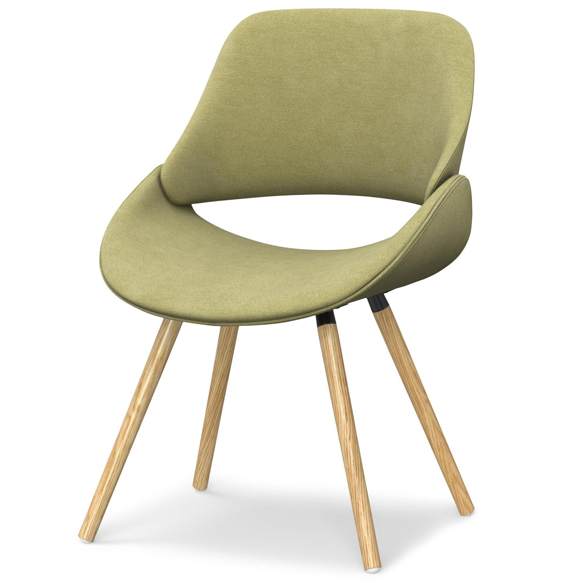 Exhibition - Bentwood Dining Chair - Acid Green / Light Brown
