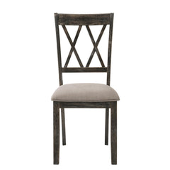 Quasar and Weathered Grey Cross Back Side Chairs (Set of 2)