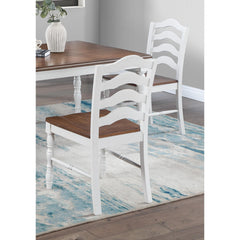 White 5-Pcs Dining Set Dining Table Chairs Unique Legs Natural wood Grain Look Top Kitchen Table