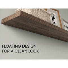 Demeter 1.5" H, 2 Shelves, Dark Brown - Living Room