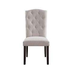 Asgard Beige Linen & Weathered Espresso Dining Chair (Set of 2)