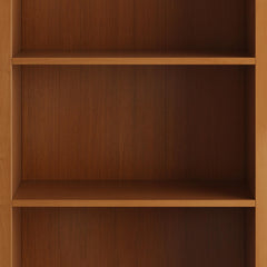 Atlas 30 inch Solid Wood 5 Shelf Bookcase in Light Golden Brown