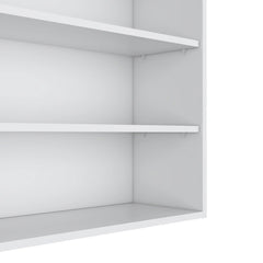 White Wall Cabinet with Open Storage