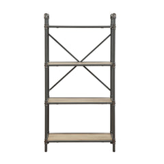 Meteor Antique Oak & Sandy Gray Finish Bookshelf