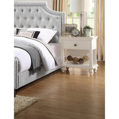 Modern Bedroom Nightstand White Color Wooden 1 Drawers And Shelf Bed Side Table Plywood