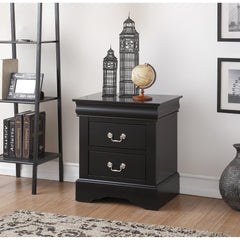 Nirvana Black Finish Philippe III Nightstand