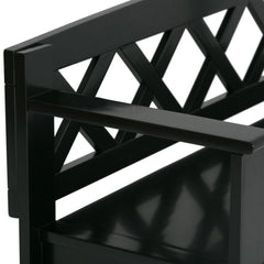Atlas Solid Wood Entryway Storage Bench in Black