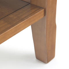 Eternity Solid Wood Narrow Side Table in Light Golden Brown