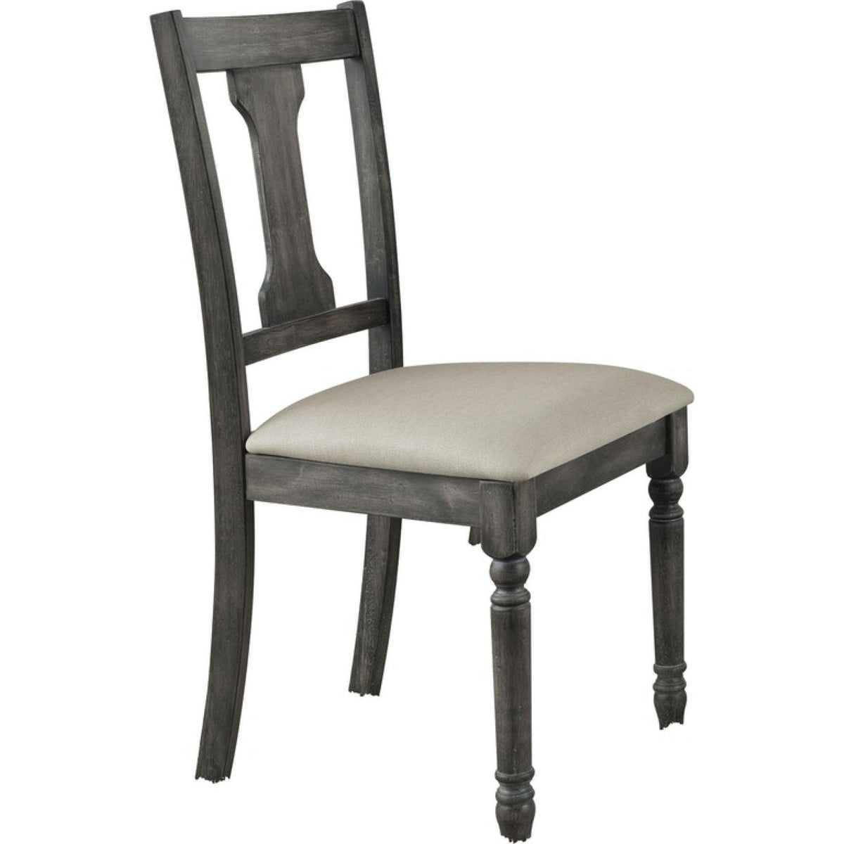 Avalon Tan Linen & Weathered Gray Finish Side Chair (Set of 2)