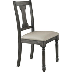 Avalon Tan Linen & Weathered Gray Finish Side Chair (Set of 2)
