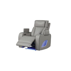 Hephaestus Modern Style Upholstery Recliner Chair Made with Wood & Massage Function Included-Gray