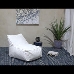 Athena 3 Ft. Water Resistant Fabric Bean Bag Chair, White