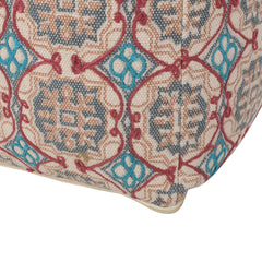 Earth Handcrafted Fabric Pouf, Multicolored