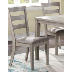 Classic Stylish Natural Finish 5pc Dining Set Kitchen Dinette Wooden Top Table and Chairs Cushions Seats Ladder Back Chair Dining Room