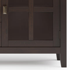 Demeter 60 inch Wide Solid Wood Large Sideboard Buffet in Dark Chestnut Brown