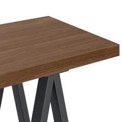 Crest - Solid Walnut Veneer and Metal Console Sofa Table - Walnut