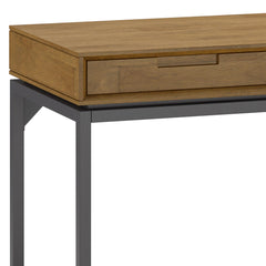 Sanctuary - Mid Century Wide Desk - Medium Saddle Brown