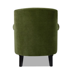 Eden 30" Pleated Sock Arm Accent Armchair, Olive Green Performance Velvet