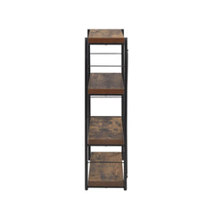 Museum Weathered Oak & Black Finish Bookshelf