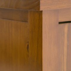 Warm Shaker 32 inch Wide Solid Wood Low Storage Cabinet in Light Golden Brown