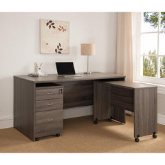 Armageddon Mobile Computer Desk, Home Office Desk - Distressed Grey