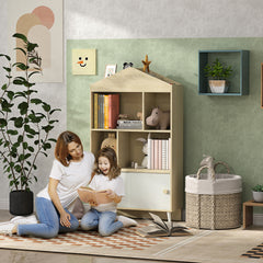 4-Cubby Children's Toy Shelf, Kids Bookshelf and Toy Storage for Playroom, Children's Room, Living Room,