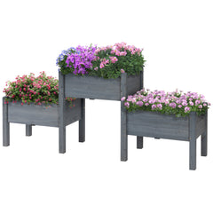 3 Tier Raised Garden Bed Freestanding Planter Box for Vegetables, Herb, Flowers