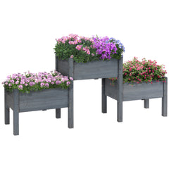 3 Tier Raised Garden Bed Freestanding Planter Box for Vegetables, Herb, Flowers