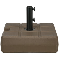 Umbrella Stand for 1.5", or 1.9" Umbrella Poles, Fillable Umbrella Base, Brown