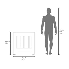 Camelot Cover Cabinet with Slatted Panel, Modern Home Furniture for Heating Units, Ventilated Decorative Enclosure, Black