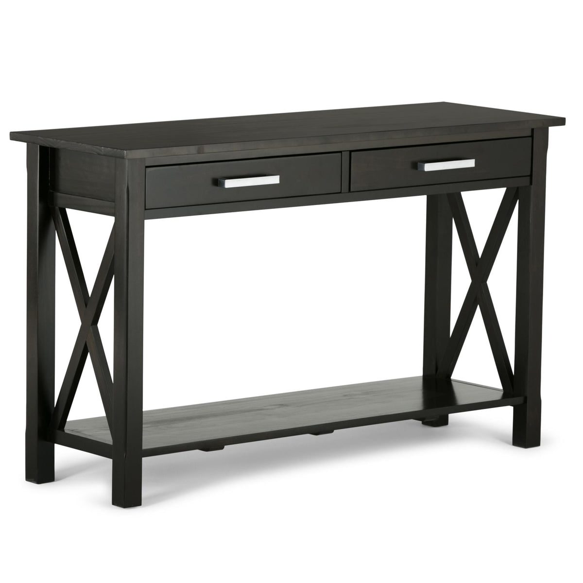 Eden 47 inch Wide Solid Wood Console Sofa Table in Hickory Brown