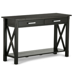 Eden 47 inch Wide Solid Wood Console Sofa Table in Hickory Brown