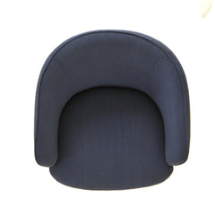 Modern Corduroy Accent Chair, Upholstered Armchair with Metal Legs, Mid-Century Barrel Chair for Living Room Bedroom, Easy Assembly