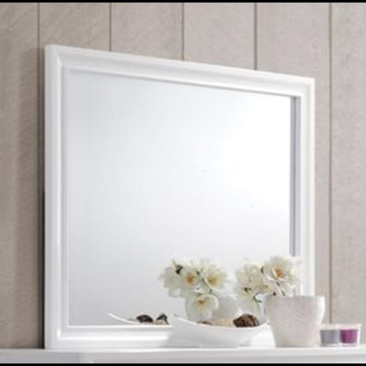 Asgard White Finish Mirror