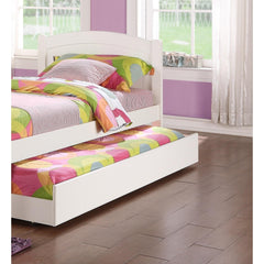 Twin Size Bed w/ Trundle Slats White Pine Plywood Kids Youth Bedroom Furniture