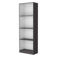 Ode Matt Gray and White Tier Storage Shelves Bookcase