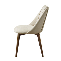 Polyxena Polished Microfiber Beige Side Chair (Set of 2)