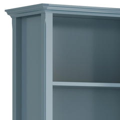 Atlas 30 inch Solid Wood 5 Shelf Bookcase in French Blue