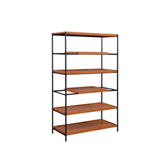 Aphrodite Honey Oak & Black Finish Bookshelf