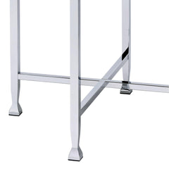 Agamemnon White Oak & Chrome Finish End Table