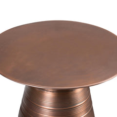 Menelaus 18 inch Wide Metal Accent Table in Aged Copper
