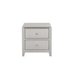 Exhibition Finish 1pc Nightstand Nickle Finish Hardware Central Metal Glide English Dovetail Drawer Contemporary Bedroom Furniture