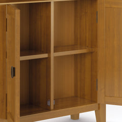 Diary 32 inch Wide Solid Wood Low Storage Cabinet in Light Golden Brown