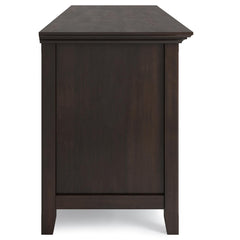 Atlas 72 inch Wide Solid Wood TV Stand in Brunette Brown For TVs up to 80 inches