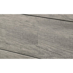 1pc Full Size Rustic Robust Platform Bed Clean-lined Headboard Wood Grain Finish Gray