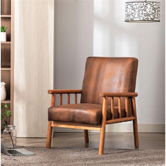 25'' Wide Classic Mid-Century Modern Arm Chair, Light Brown